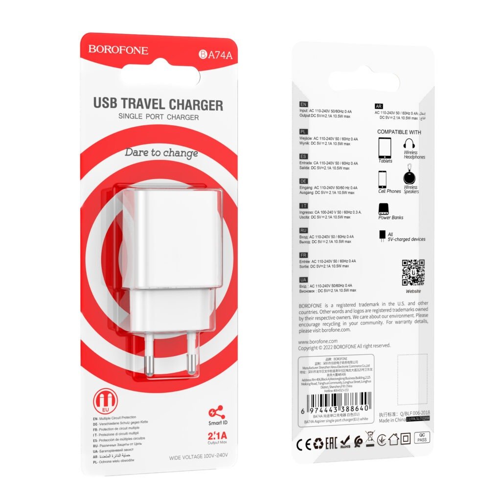 BA74A Aspirer single port charger(EU)